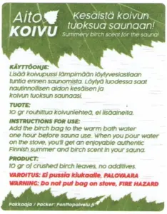 AITO Koivu, käyttöohjeet